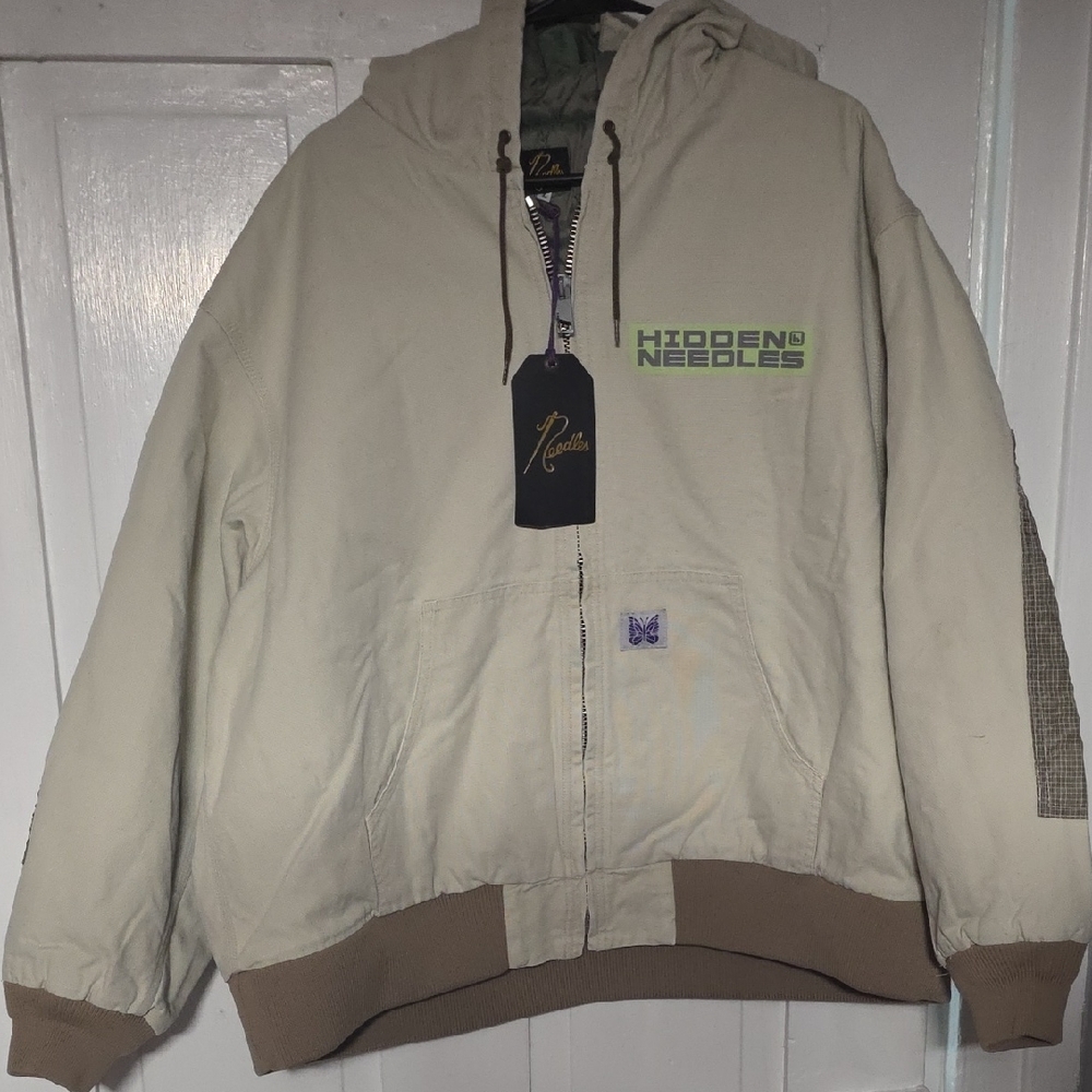 Hidden×Needles Pixel Butterfly Work Jacket